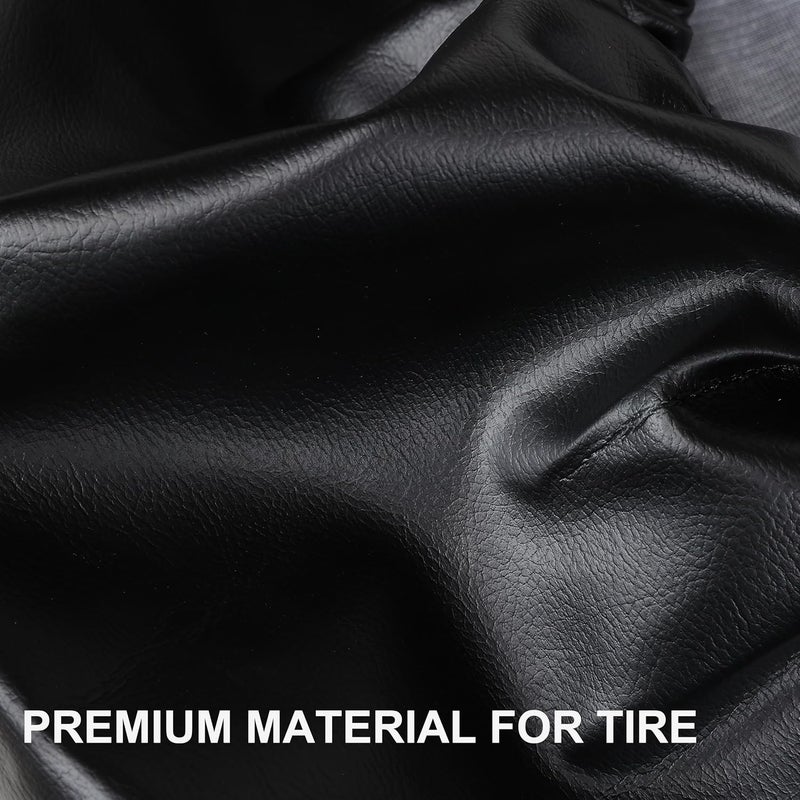 MOONET PU Thickening Leather Tire Wheel Covers 2 Pack- Tough Tire Wheel Protector for Truck,SUV,Motorhome,Camper,Trailer,RV - Universal Fits Tire Diameters 27-29 inches,Black - Image 3